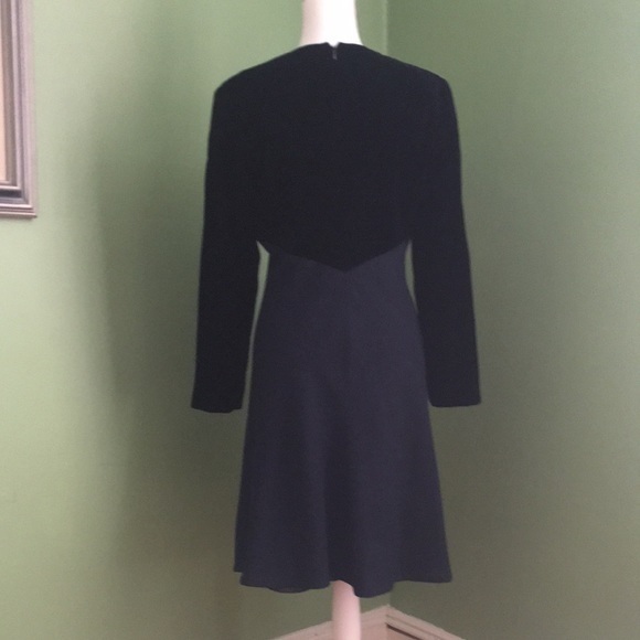 ARMOLD SCASSI BLACK & NAVY COCKTAIL DRESS - Picture 6 of 9